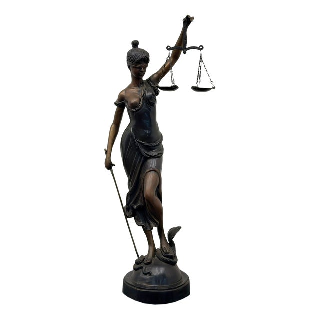 Bronze Statue of Lady Justice For Sale