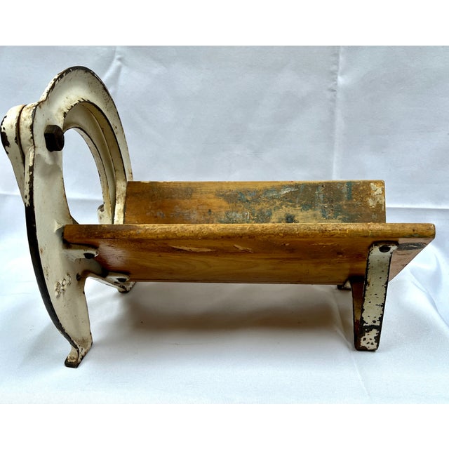 Cream 1940s Scandinavian Bread Slicer/Book Holder For Sale - Image 8 of 13