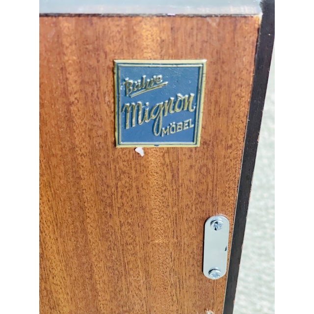 Wood Vintage Double-Sided Mahogany Desk from Bühne Mignon Möbel, 1960s For Sale - Image 7 of 11