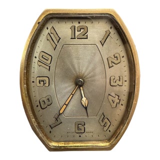 Swiss Art Deco Desk Clock by Goering For Sale