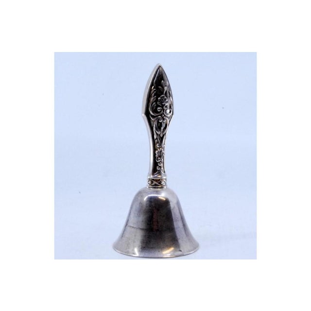 Silver Bell with Raised Handle For Sale - Image 3 of 9