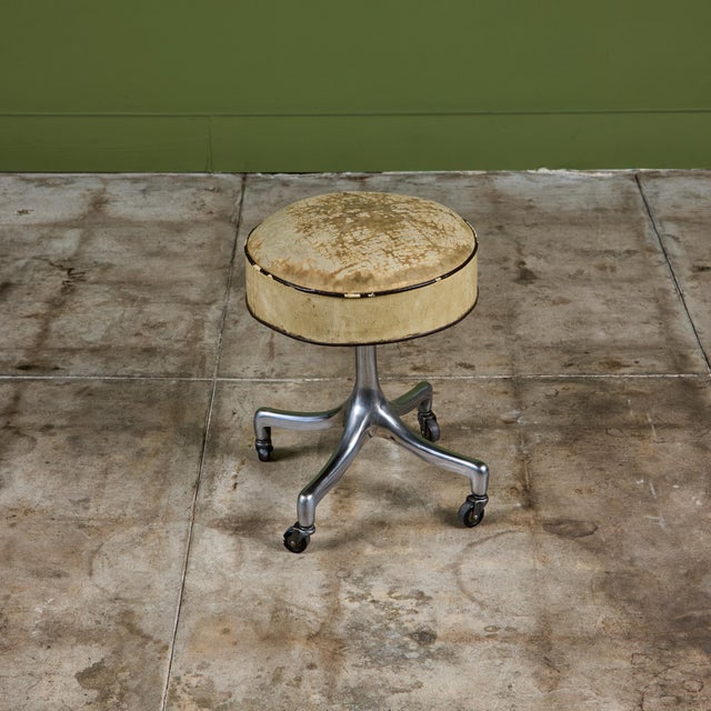 Chrome Adjustable Swivel Stool by Virtue Bros For Sale - Image 8 of 14