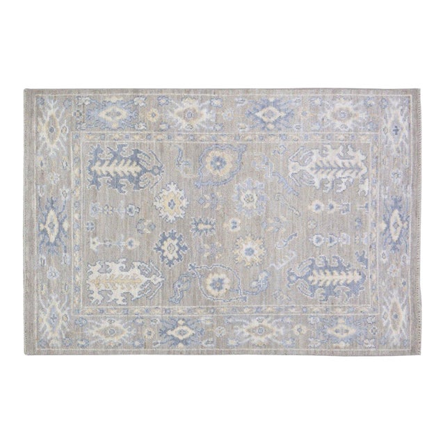 Turkish Oushak - Hand-Knotted Rug - 7745528 - 4'x6'2" For Sale