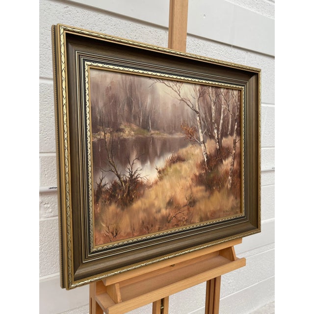 Vintage Oil Painting of River Landscape in Ireland Countryside by Modern Irish Artist. This original oil painting is an...