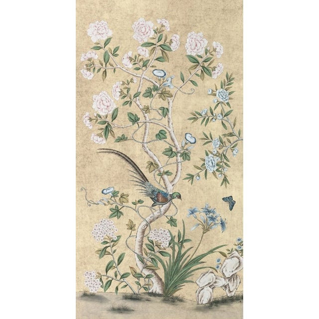 Commodity: Printed & hand mounted wall artwork ( no frame) Handicrafts:Printed top quality chinoiserie wallpaper and hand-...