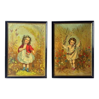 Late 19th Century French Belle Époque Advertising Chromolithograph Pair For Sale