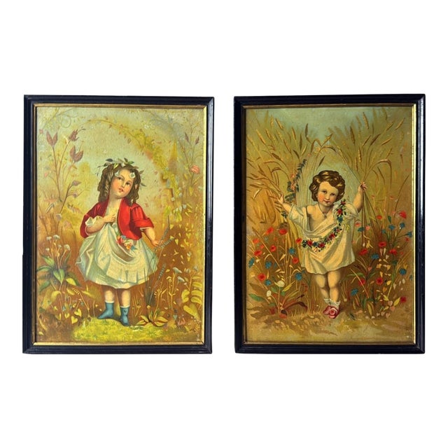 Late 19th Century French Belle Époque Advertising Chromolithograph Pair For Sale