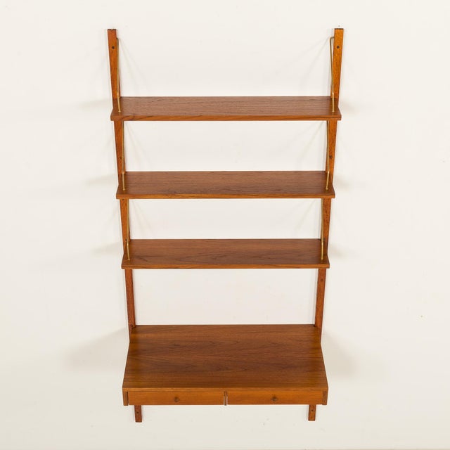 Mid-Century Modern Danish Shelving Unit with Desk, 1960s For Sale - Image 6 of 14