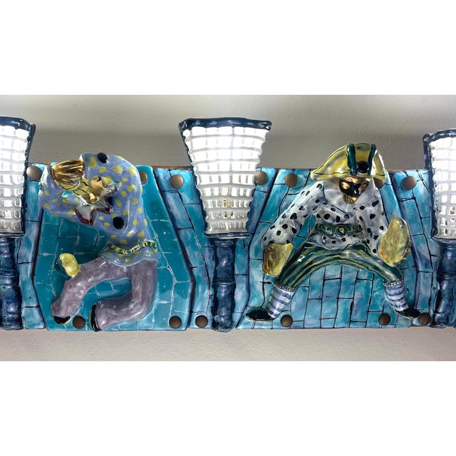 Panel with 7 Tiles and Lights in Ceramic from San Polo, Italy, 1950s For Sale - Image 10 of 17