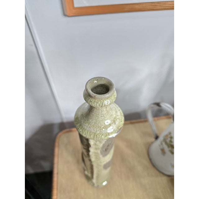 Brutalist Brutalist Wabi-Sabi Style Sculptural Vase in Handcrafted Glazed Stoneware, 1968 For Sale - Image 3 of 7