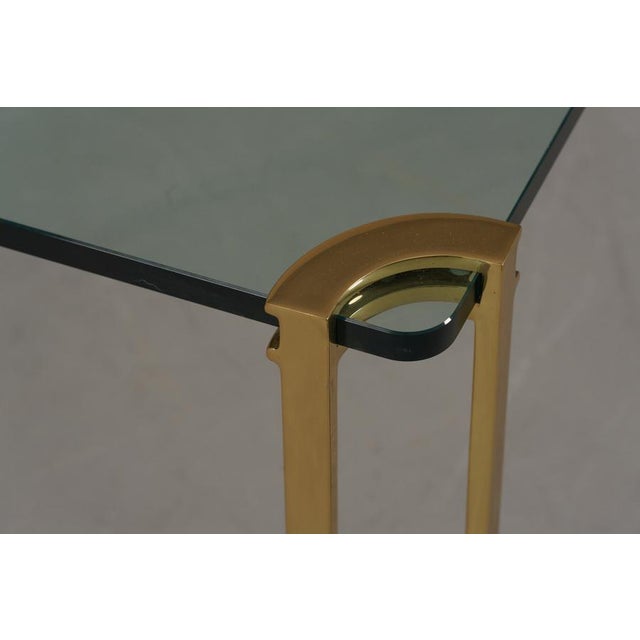 Large Vintage Bronze and Glass Coffee Table by Peter Ghyczy, Germany, 1970s For Sale - Image 6 of 8