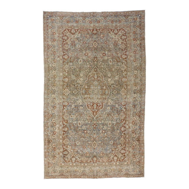 Antique Persian Mashhad Rug - 10'11 x 17'08 For Sale