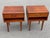 The allure of Mid-Century modern design with the pair of Johannes Andersen nightstands for Dyrlund. Handcrafted from...