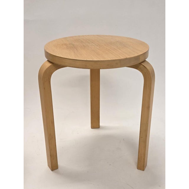 1970s Model 60 Stools by Alvar Aalto for Artek, 1960s, Set of 2 For Sale - Image 5 of 12