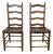 Vintage Ladderback Chairs With Slatted Seats, a Pair For Sale