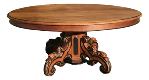 Walnut Pedestal Dining Table