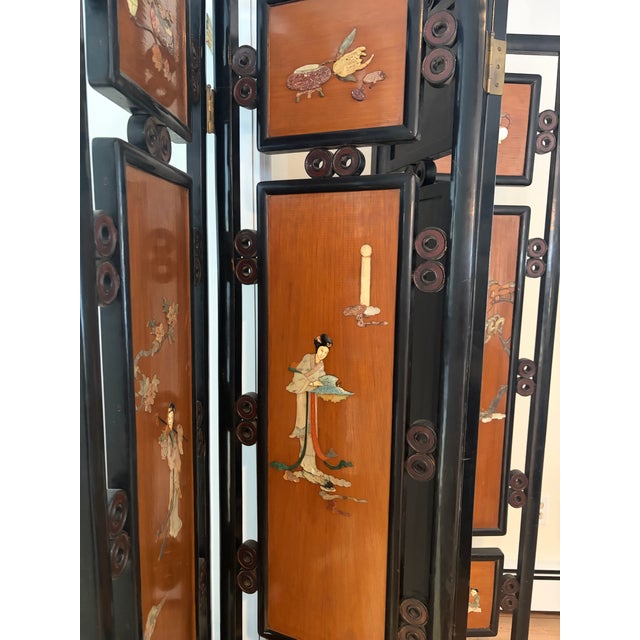 Rare and Unusual- Mid Century Chinese Room Divider Screen For Sale - Image 4 of 6