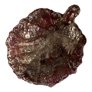 Art Pottery Red Cabbage Leaf Lettuceware Centerpiece Serving or Fruit Bowl