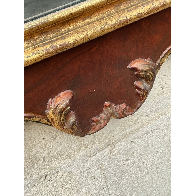 Gold Vintage Regency LaBarge Gilt Tipped Mirror For Sale - Image 8 of 10