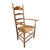 Early 20th Century Antique American Shaker Style High Ladder Back Rush Seat Armchair For Sale