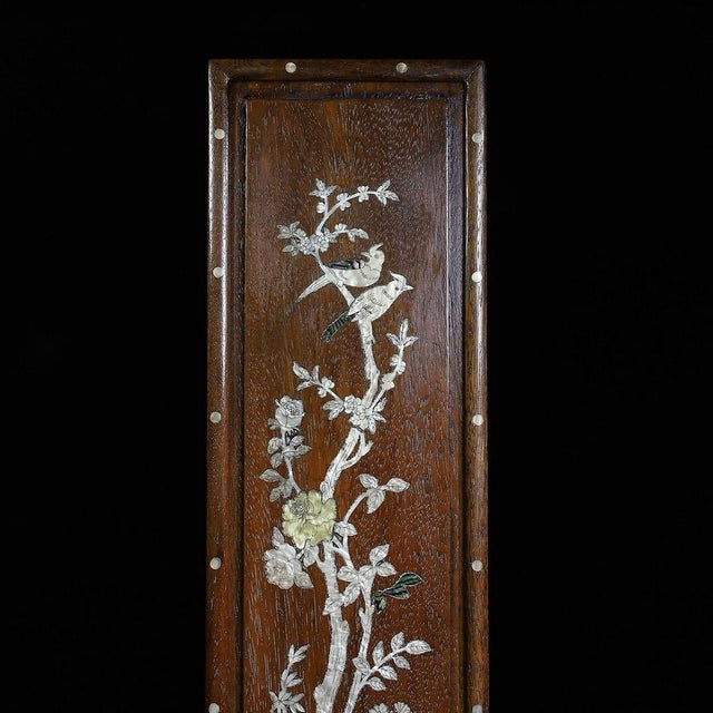 Late 20th Century Wooden Sliding Lid Box With Mother-of-Pearl Bird and Floral Inlay For Sale - Image 10 of 10
