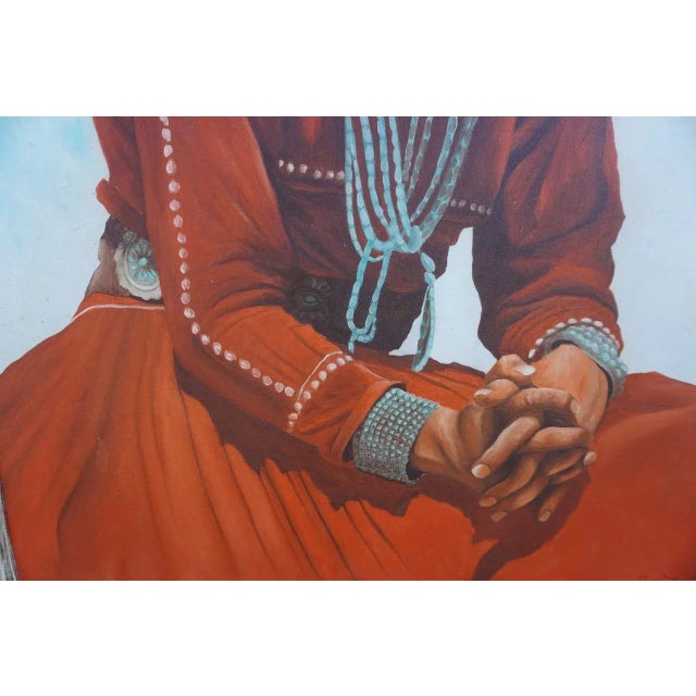 Don E Taylor (B 1954) - Southwest Indian Girl With a Turquoise Necklace For Sale In Los Angeles - Image 6 of 9