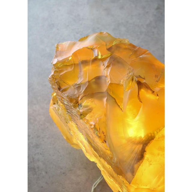 Red Vintage Italian Orange and Yellow Sculptural Lamps, 1970s, Set of 2 For Sale - Image 8 of 18