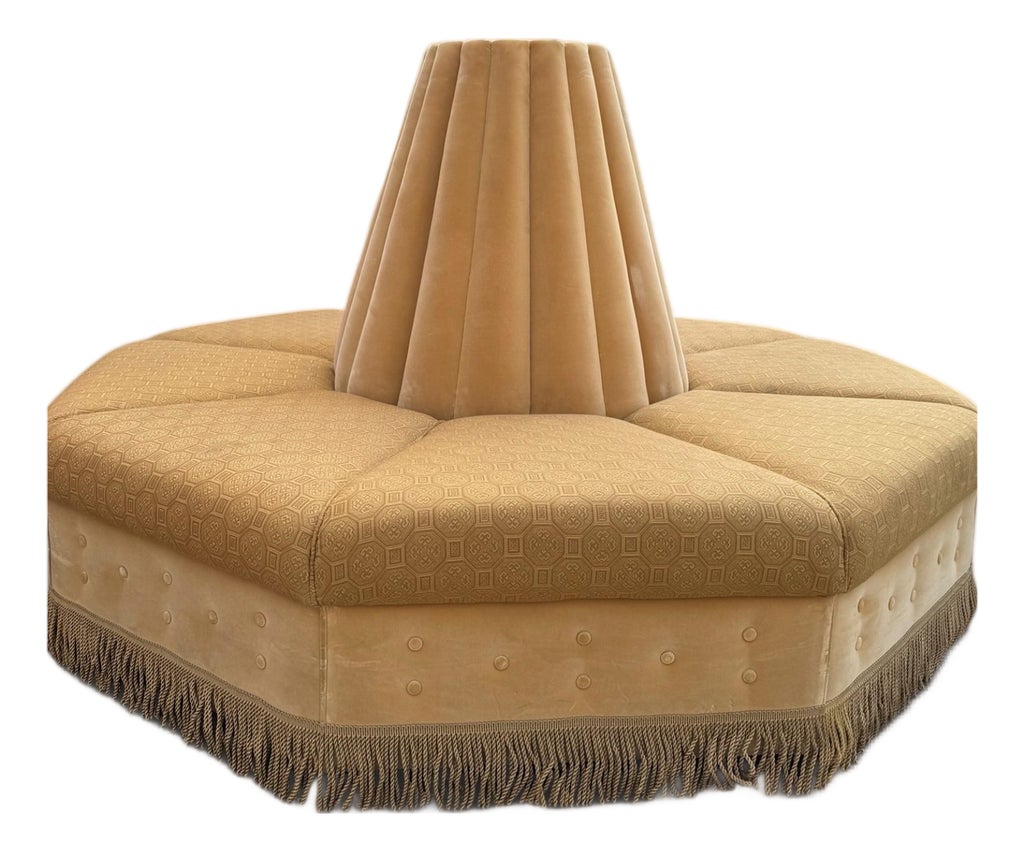 Vintage Italian Art Deco Style Circular Borne Conversation Settee