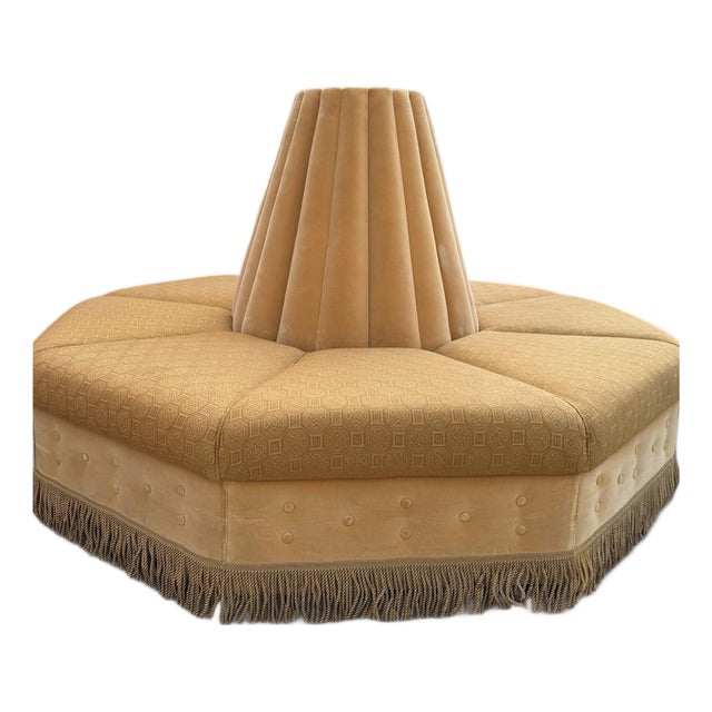 Vintage Italian Art Deco Style Circular Borne Conversation Settee For Sale