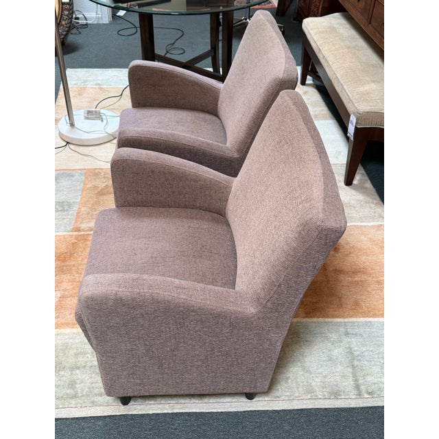 Purple Dania Furniture Kendra Purple Upholstered Accent Chairs – Pair For Sale - Image 8 of 11