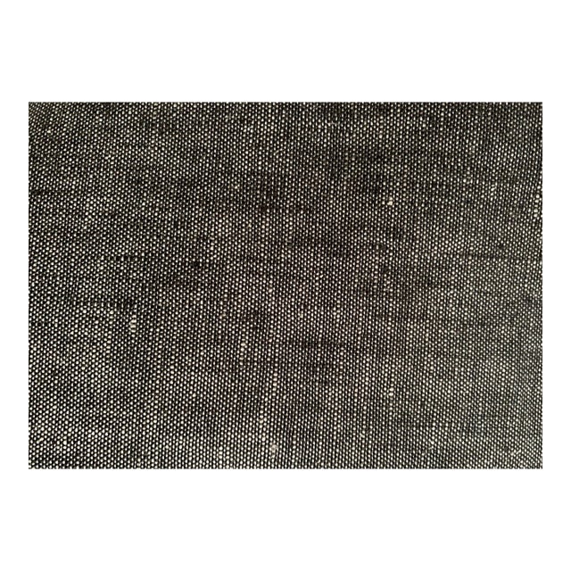 Plum Textiles Thistle Charcoal Linen For Sale