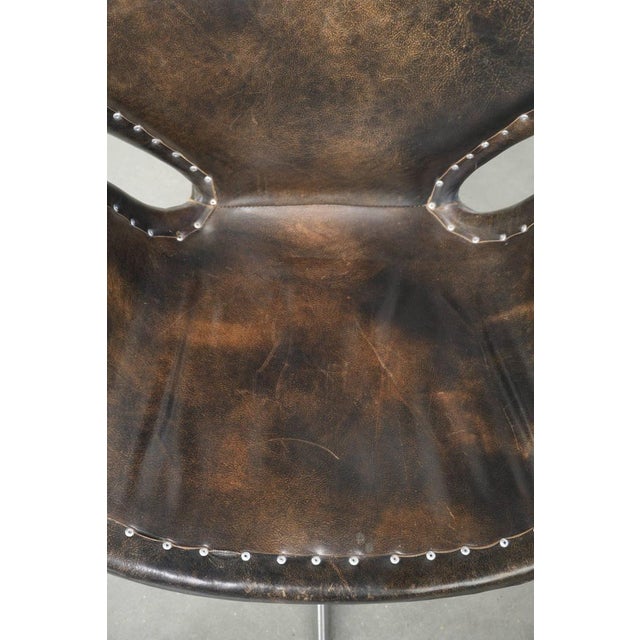Vintage Aviator Desk Chair in Cowhide Leather and Aluminium from Timothy Oulton For Sale - Image 6 of 17