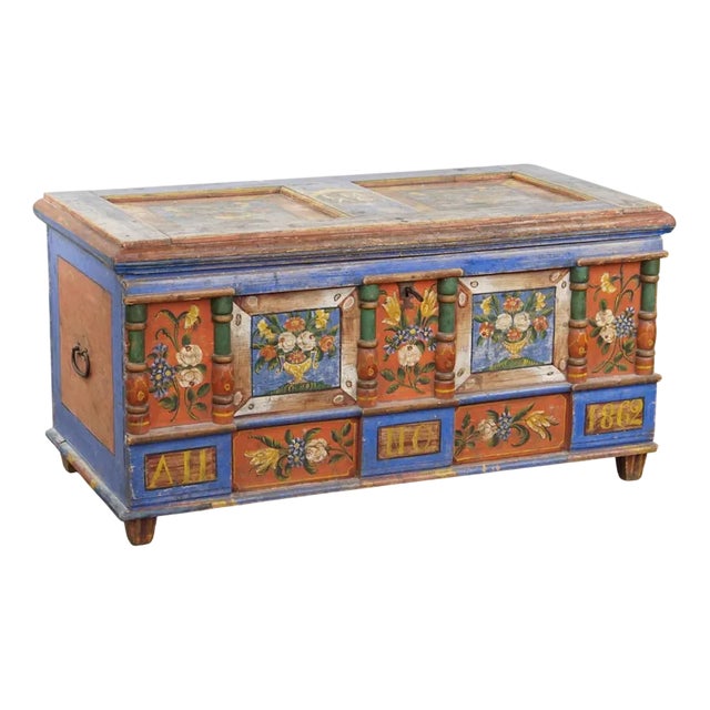 Antique Bridal Chest, 1800s For Sale