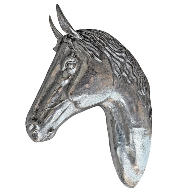 Metal Cast Metal Thoroughbred Horse Head For Sale - Image 7 of 16