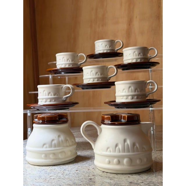 Ceramic Vintage British Carlton Ware Coffee Set in Ceramic, 1970s, Set of 14 For Sale - Image 7 of 17