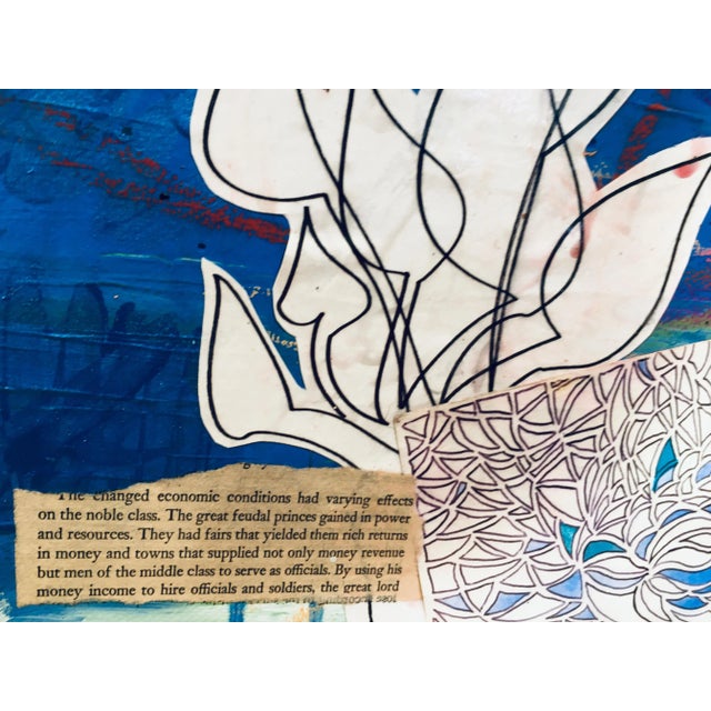 "My Aunt Martha" Contemporary Abstract Original Mixed Media Painting on Canvas by CL Auker For Sale - Image 6 of 11