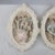 Vintage 1962 Jayess United Chicago chalkware wall plaques featuring a romantic Rococo-style couple. This pair includes a...