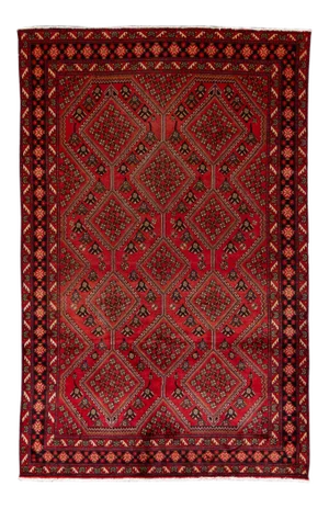1960s Vintage Persian Handmade Red Wool Rug