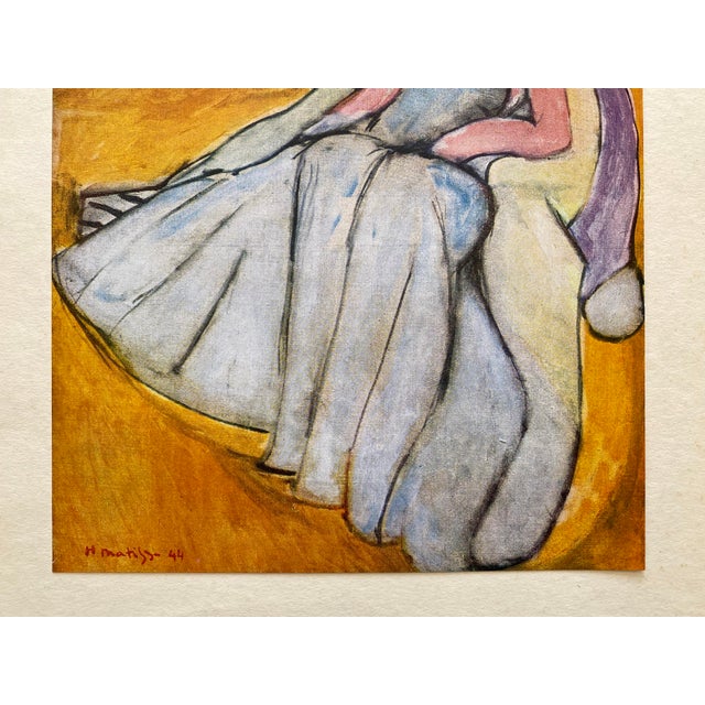 Henri Matisse Henri Matisse Vintage 1946 First Edition Fine Art Lithograph Print " Jeune Femme a La Pelisse " 1944 For Sale - Image 4 of 12