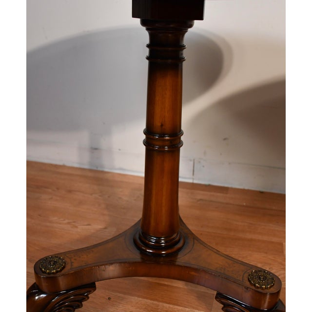 Wood Pair of 1930s English Regency Style Burl Maple Accent Tables Side Tables For Sale - Image 7 of 16