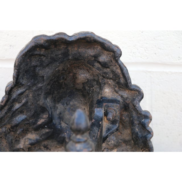 19th Century Antique English Cast Iron Lion Fireplace Andirons | Pair | Victorian Hearth Decor For Sale - Image 11 of 18