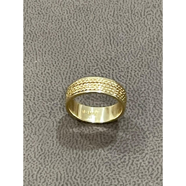 14 Karat Yellow Gold Classic Wide Wedding Band Ring, Unisex For Sale - Image 18 of 18