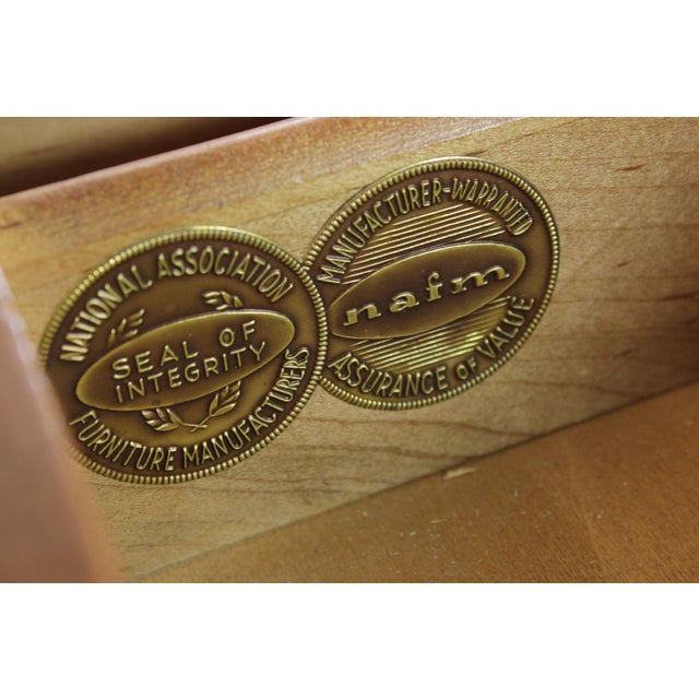 Vintage French Provincial Mahogany Marble Top Dresser For Sale - Image 18 of 18