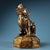 Impressive heavy solid bronze seated Pi Yao, the mythical Chinese fortune guardian beast, with ornate curled mane and...