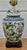 Vintage Ceramic Table Lamp Ginger Jar Floral Hand Painted Wood Base For Sale - Image 16 of 17