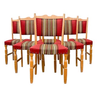 Set 6 Danish Dining Chairs Mid Century Modern For Sale