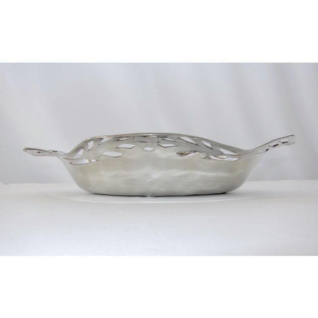 Art Nouveau Orivit Double Handle Pewter Bowl For Sale In Los Angeles - Image 6 of 8