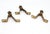 Mid 20th Century Set of Vintage Brass Floral Curtain Rod Brackets For Sale - Image 5 of 6