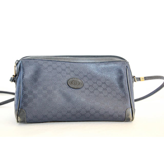 Gucci GUCCI Monogram Navy Handbag For Sale - Image 4 of 11