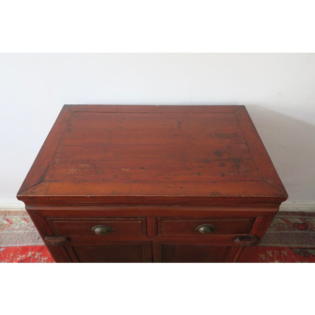 Boho Chic Antique Boho 2-Door Cabinet with 2 Drawers, 1910s For Sale - Image 3 of 8